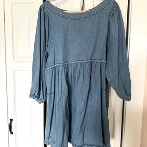 Free People Get Obsessed Denim Mini Dress